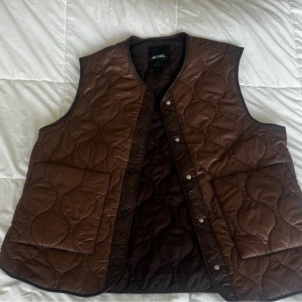 ASOS BROWN PADDED VEST